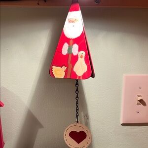 Festive Red Santa Holiday Bell/Chime